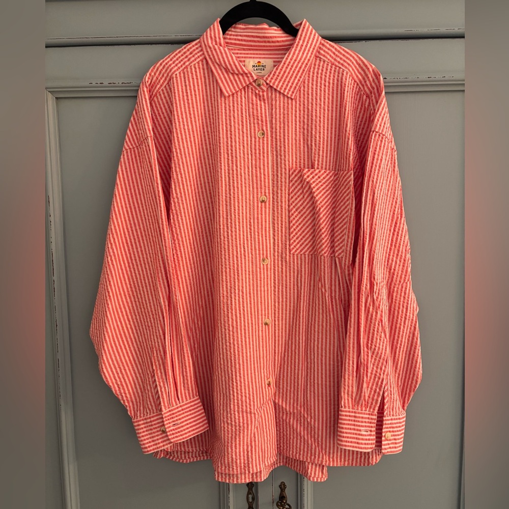 Marine Layer seersucker shirt